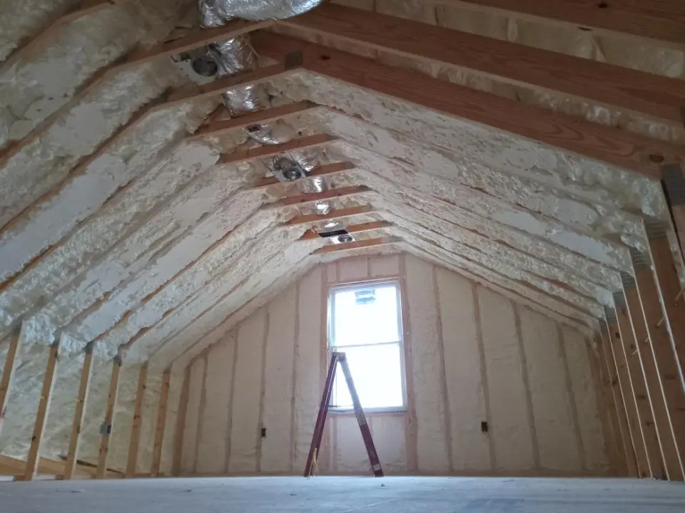 Spray foam roofing application for Crawl Space Insulation project in Oakhurst